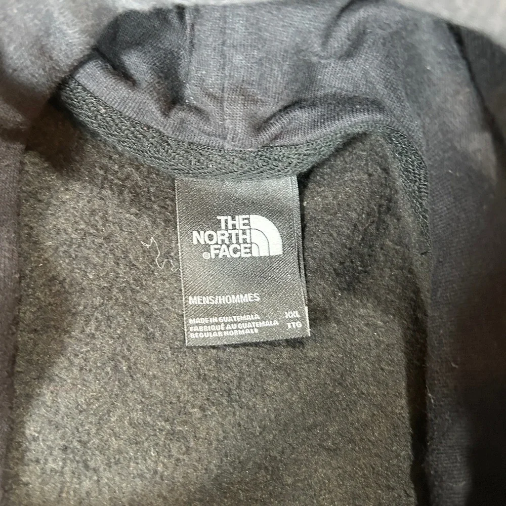 The North Face Mens XXL Black Vertical Graphic Logo Pullover Hoodie Sweatshirt